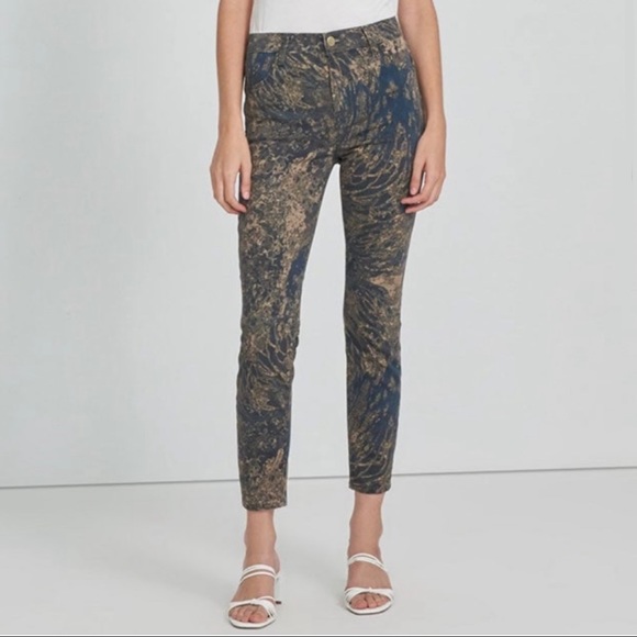 NEW J Brand Alana High Rise Crop Skinny Jeans in Gold Wave Women’s Size 24 - Picture 10 of 16